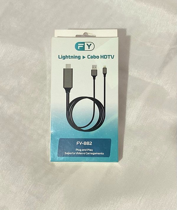Cabo HDTV com saída Lightning e USB FY-882