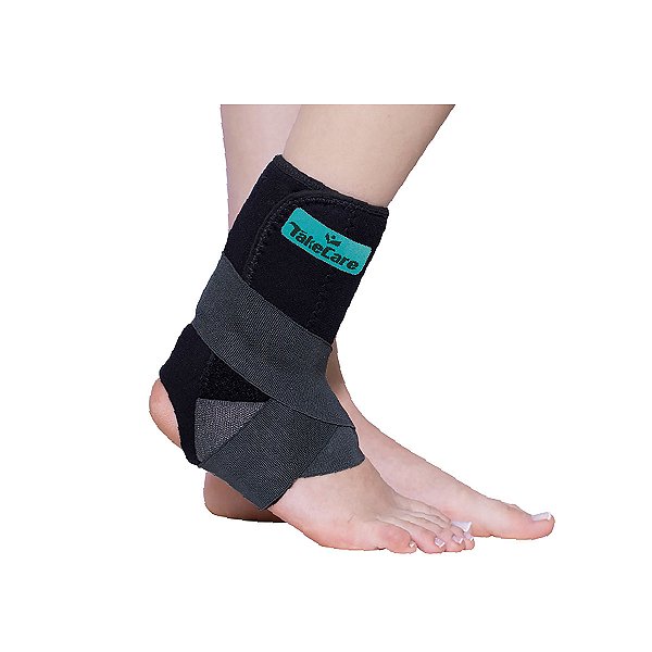Tornozeleira Ajustável com Estabilizador TakeCare Preta