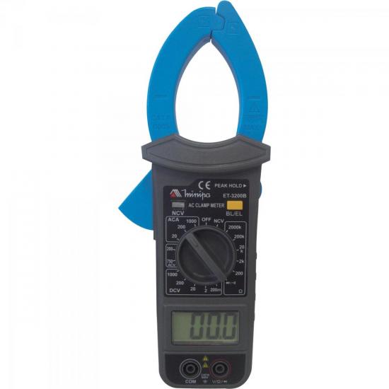 Alicate Amperímetro Digítal Minipa ET3200B