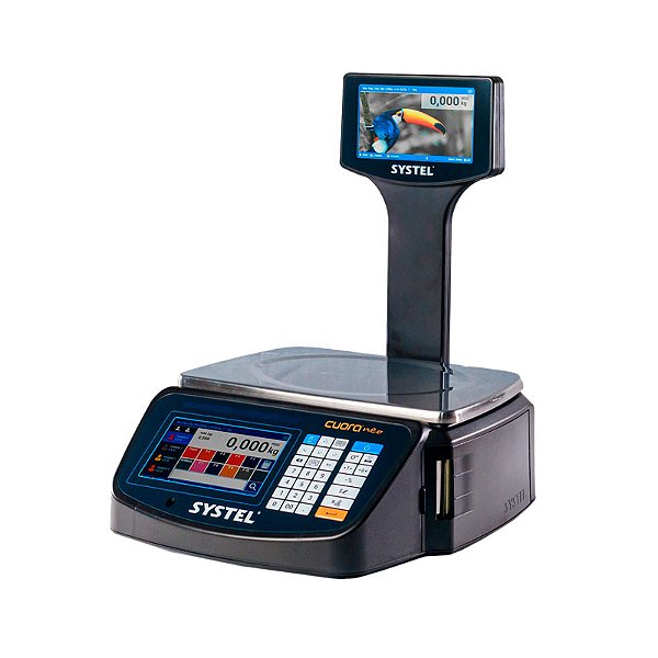 Balanca CUORA NEO 30kg PRETA com Torre