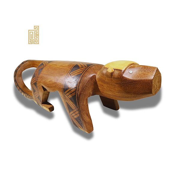 Banco Waura Madeira Macaco ètnico