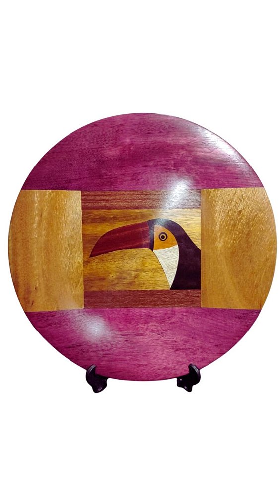 PRATO MADEIRA MARCHETADA