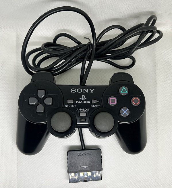Controle Sony DualShock 2 Preto - PS2 (Usado)
