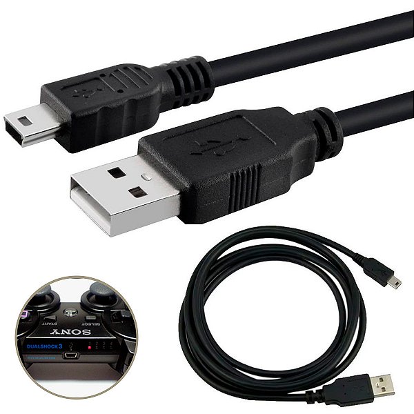 Cabo USB Controle PlayStation DualShock 3 1.5M - PS3