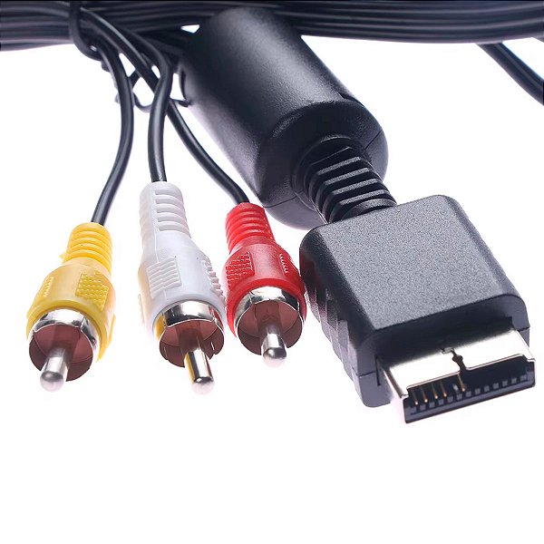 Cabo RCA Audio e Video Compatível Para PlayStation - PS1/PS2