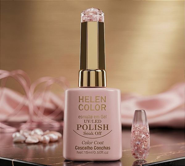 Esmalte em Gel Cor #08 Coleção Cascalho Concha 15ml - Helen Color