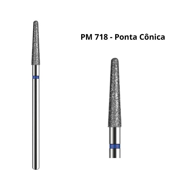 PONTA DIAMANTADA CONICA TOPO ARREDONDADO PM718