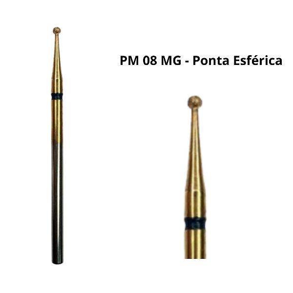 Broca Diamantada Maxi Gold Ponta Esférica PM 08 MG