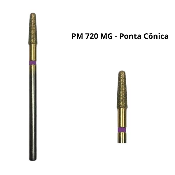 Broca Diamantada Maxi Gold Ponta Cônica PM 720 MG
