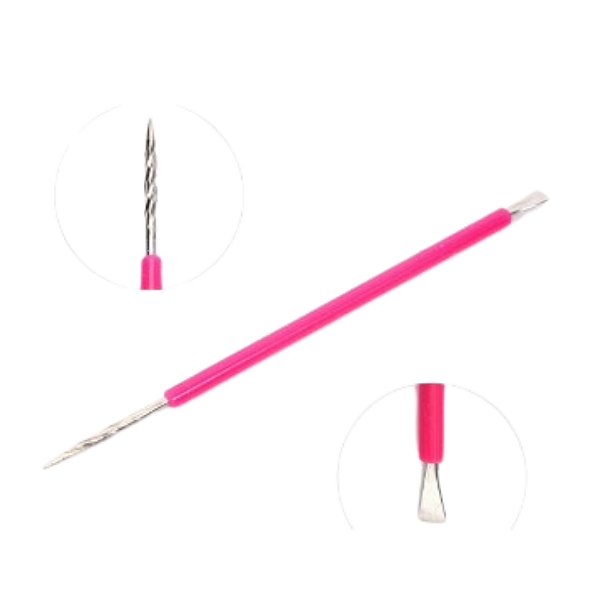 Espátula Bastão de Inox com Silicone Rosa - Isis