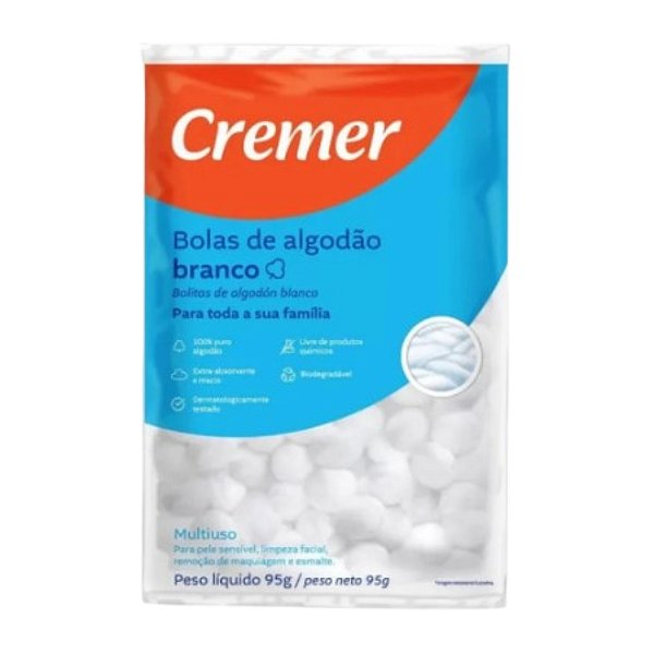 Algodão Bolas 50g - Cremer