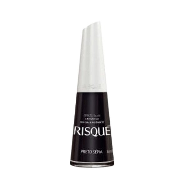 Esmalte Cremoso Preto Sépia 8ml - Risqué