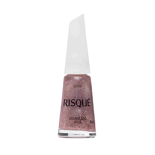 Esmalte Glitter Granulado Rosé 8ml - Risqué