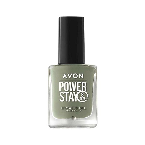 Esmalte Gel Verde Oliva Coleção Power Stay 9g - Avon