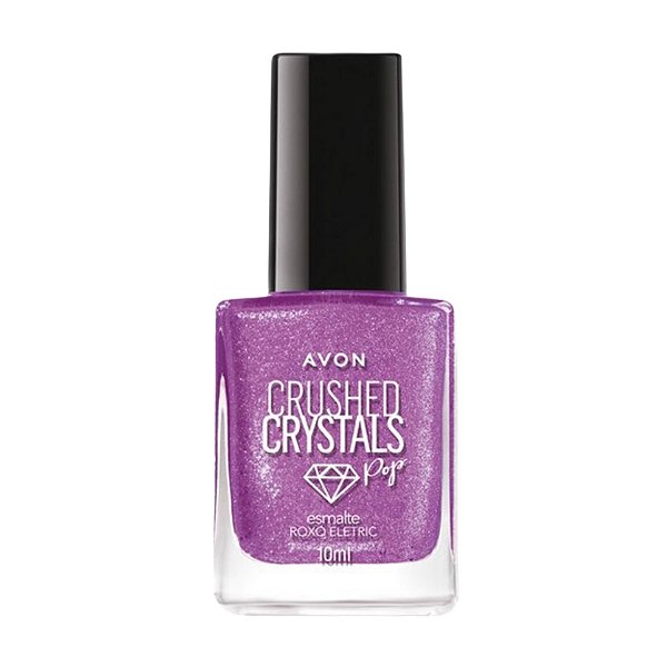 Esmalte Roxo Eletric Coleção Crushed Crystals 9ml - Avon
