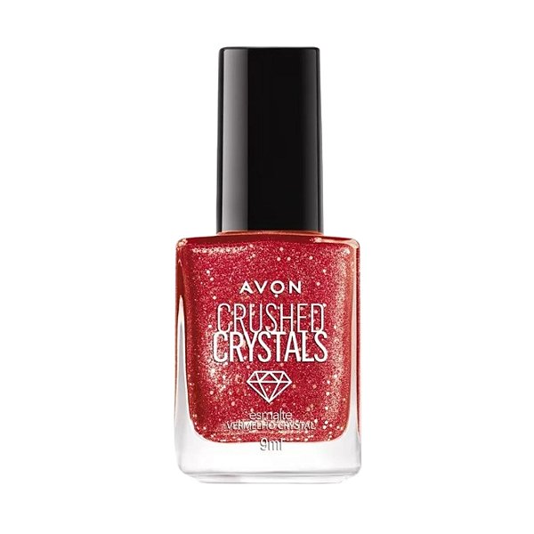 Esmalte Vermelho Crystal Coleção Crushed Crystals 9ml - Avon