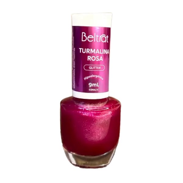 Esmalte Glitter Turmalina Rosa 9ml - Beltrat