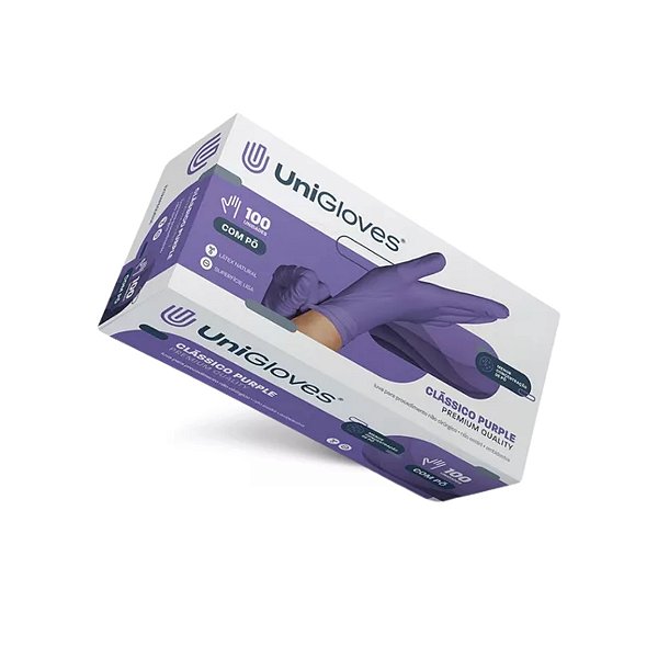Luva Clássica em Látex Purple Tamanho P - Unigloves