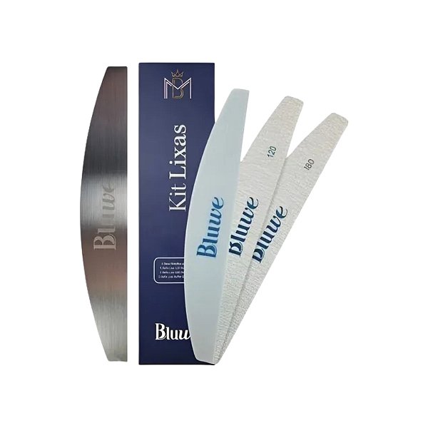 Kit Lixa Base Metálica com Buffer 120 + 180 - Bluwe