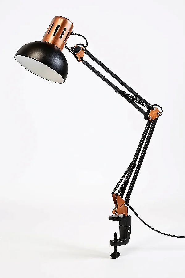 LUMINARIA ARTICULADA C/ GARRA COR ROSE PRETA