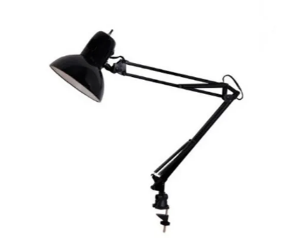 LUMINARIA ARTICULADA C/ GARRA COR PRETA