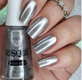 Esmalte Nova Cor Prata na Lata