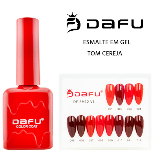 Esmalte em Gel Tons de Cereja Dafu - Cor 012