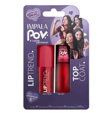 KIT IMPALA POV ESMALTE + GLOSS LABIAL ANTONELA
