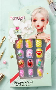 Unha Postiça Infantil com 12 unidades