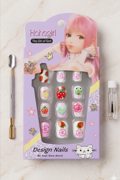 Unha Postiça Infantil com 12 unidades