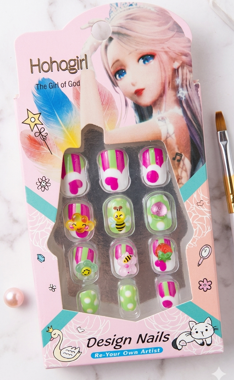 Unha Postiça Infantil com 12 unidades