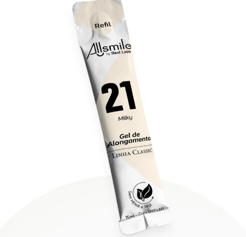 RA-15-21 -MILKY REFIL GEL DE ALONGAMENTO ALLSMILE BY REAL LOVE