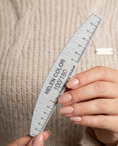 LIXA BOOMERANG FINA ACABAMENTO LAVAVEL HELEN COLOR COM REGUA 100/180