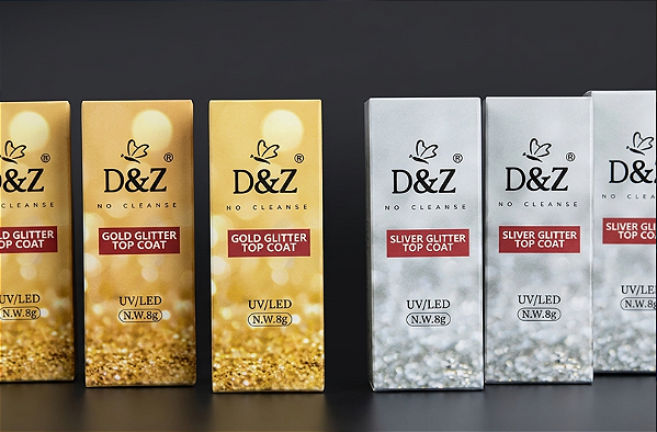 TOP COAT D&Z BRILHO DOURADO/PRATA 8ML