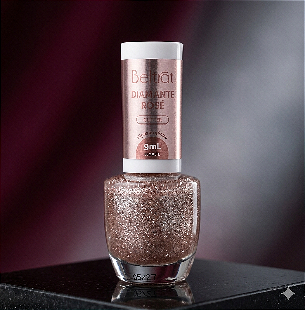 ESMALTE BELTRAT DIAMANTE ROSE GLITTER 9ML