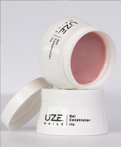 GEL CONSTRUTOR NATURAL NUDE PINK 25G UZE NAILS