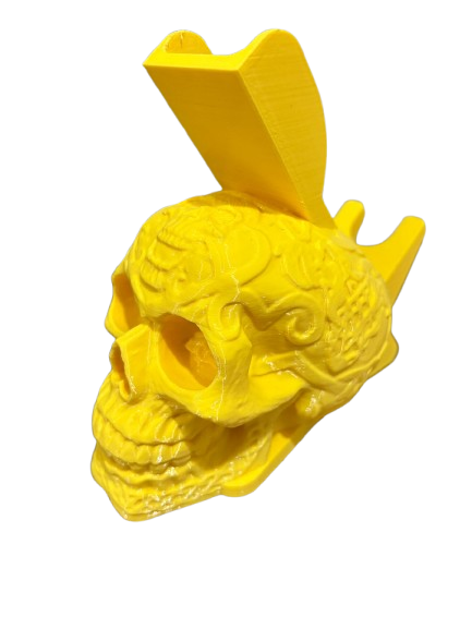 Suporte Para Maquinas De Tatuagem Tattoo Crânio Caveira AMARALO