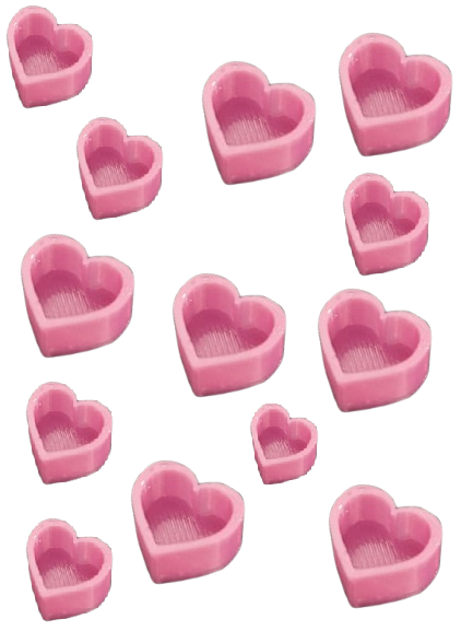 Batoque de Coração Rosa Descartável Tattoo 35 Un Cup Ink