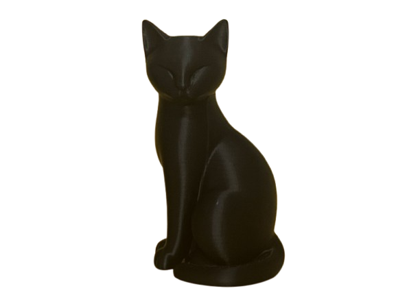 Escultura Gato 15cm Decoração de Interiores PRETO