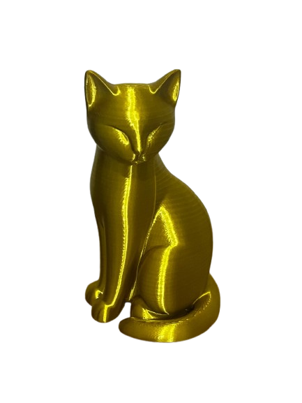 Escultura Gato 15cm Decoração de Interiores DOURADO