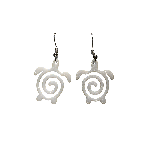 10 Pares de Brincos TARTARUGA BRANCO (ATACADO)