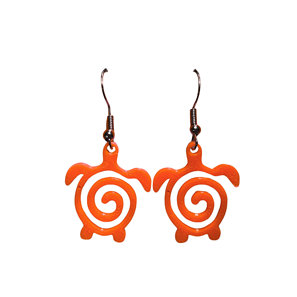 10 Pares de Brincos TARTARUGA LARANJA(ATACADO)