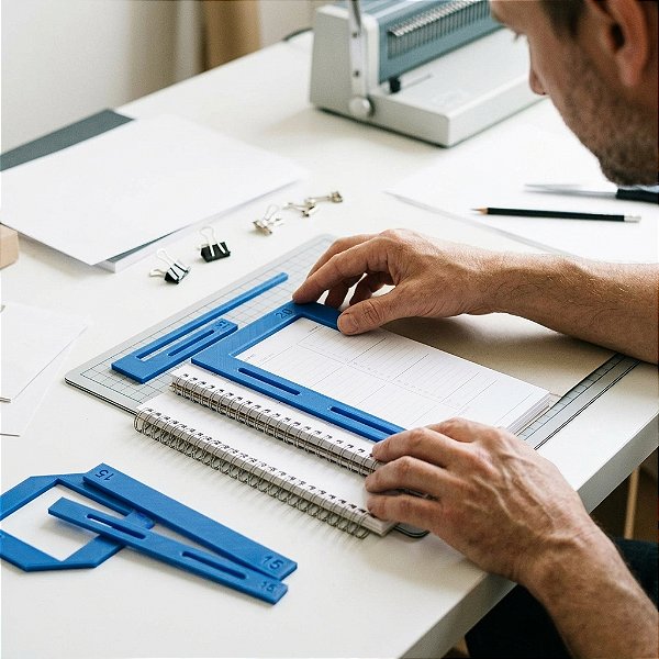 Kit Profissional de Réguas para Encadernação Precisão para Encadernação