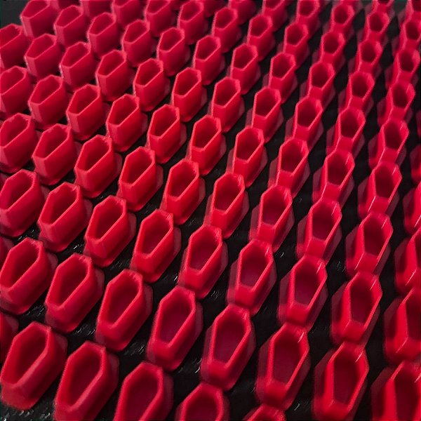 Batoque de CAIXÃO Descartável Tattoo 40Un Cup Ink Vermelho