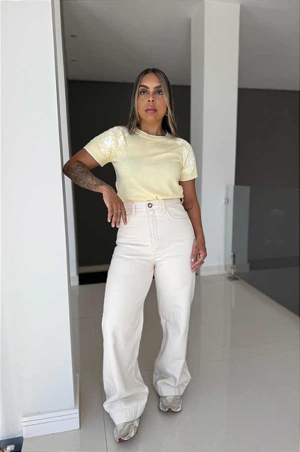 T Shirt Modal C/ Bordado Ombro 3600