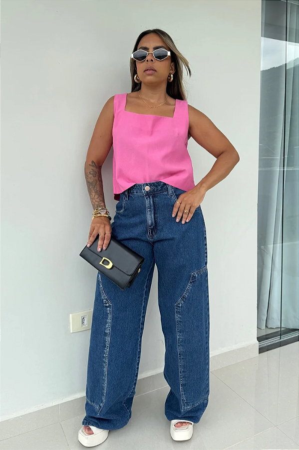 Regata Alfaiataria Básica Fenda Costas 1609