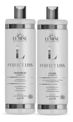 Kit Lumine Perfect Liss Shampoo Antirresíduos 1L + Gloss Reconstrutor 1L