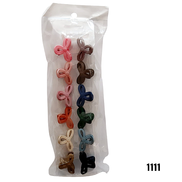 NE1111 - Presilha de cabelo 12 pcs por kit/ 3m atacado 1111 – Pacote com 12 unidades (Atacado)