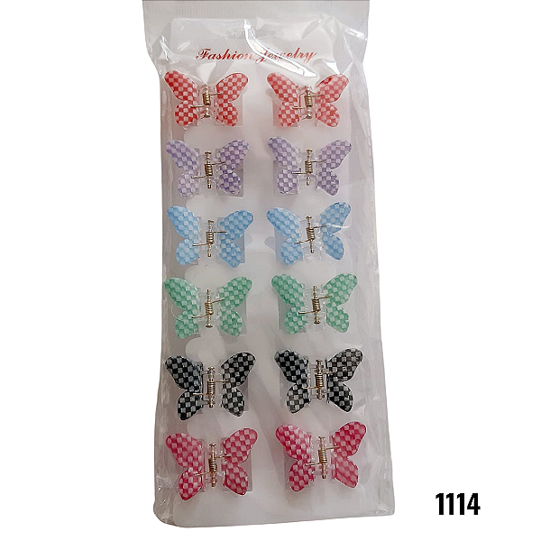 NE1114 - Presilha de cabelo 12 pcs por kit/ 3m atacado 1114 – Pacote com 12 unidades (Atacado)