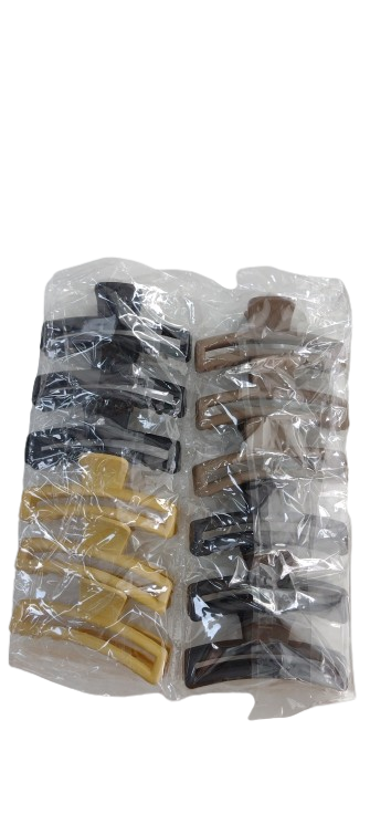 NE10061 - 10061 piranha de cabelo plástico+ ferro, 11 cm – Pacote com 12 unidades (Atacado)